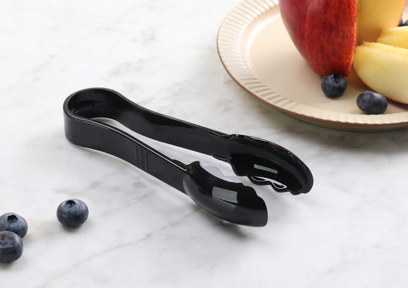 New Star Foodservice 35698 Utility Tong High Heat Plastic, Scalloped, 6 inch, Black, Set of 12 - Image 5