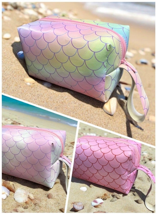 TOOYEP Cute Mermaid Makeup Cosmetic Pouch Organizer Kit for Girls & Women | Multi-Color Travel Organizer for Cosmetics, Stationery, Essentials | Versatile Pouches for Kids, Coin Wallet, & Small Item Storage - Image 4