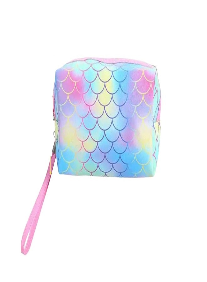 TOOYEP Cute Mermaid Makeup Cosmetic Pouch Organizer Kit for Girls & Women | Multi-Color Travel Organizer for Cosmetics, Stationery, Essentials | Versatile Pouches for Kids, Coin Wallet, & Small Item Storage - Image 1