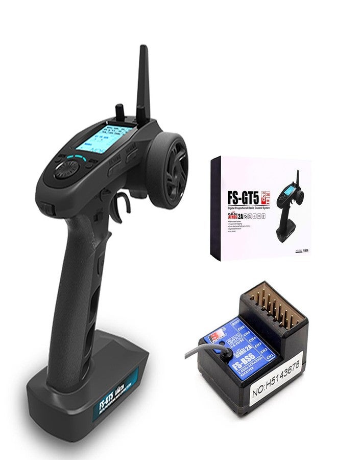 Flysky جهاز إرسال Flysky FS-GT5 6CH AFHDS مع مستقبل FS-BS6 لسيارة وقارب RC - Image 1