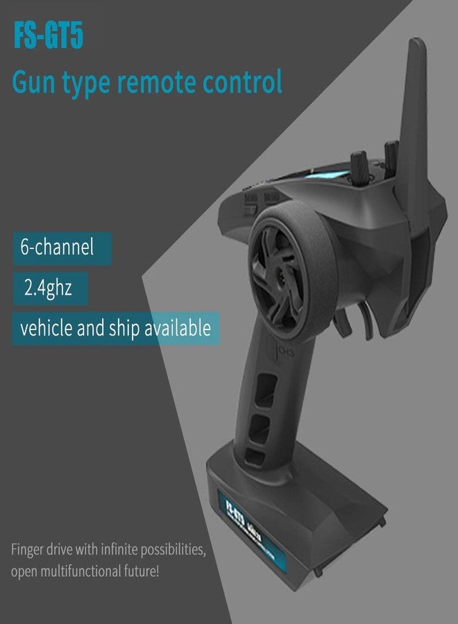 Flysky جهاز إرسال Flysky FS-GT5 6CH AFHDS مع مستقبل FS-BS6 لسيارة وقارب RC - Image 3