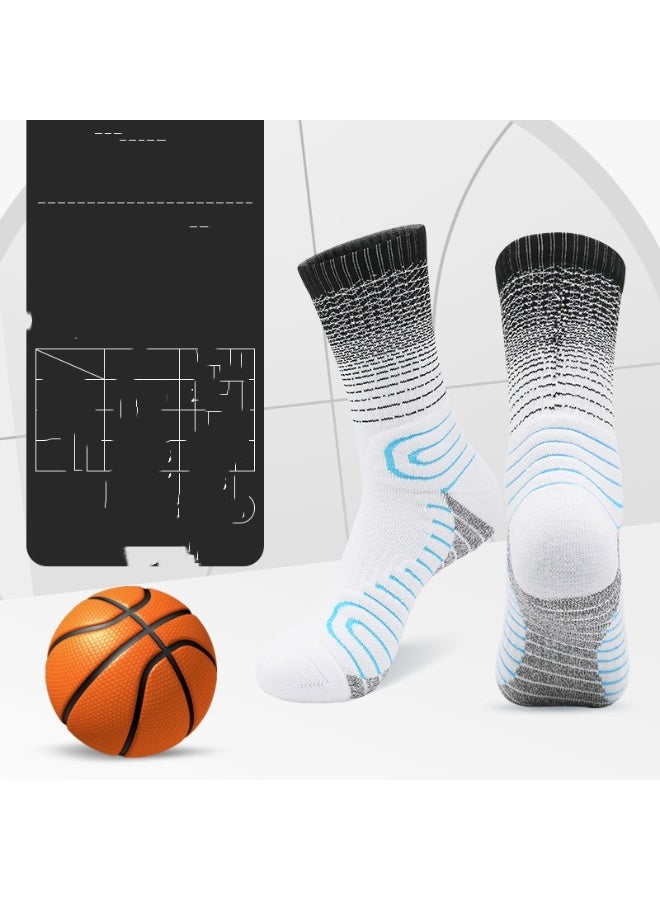 KUYING Fashion Anti Slip Breathable Sports Socks Three Piece Set 