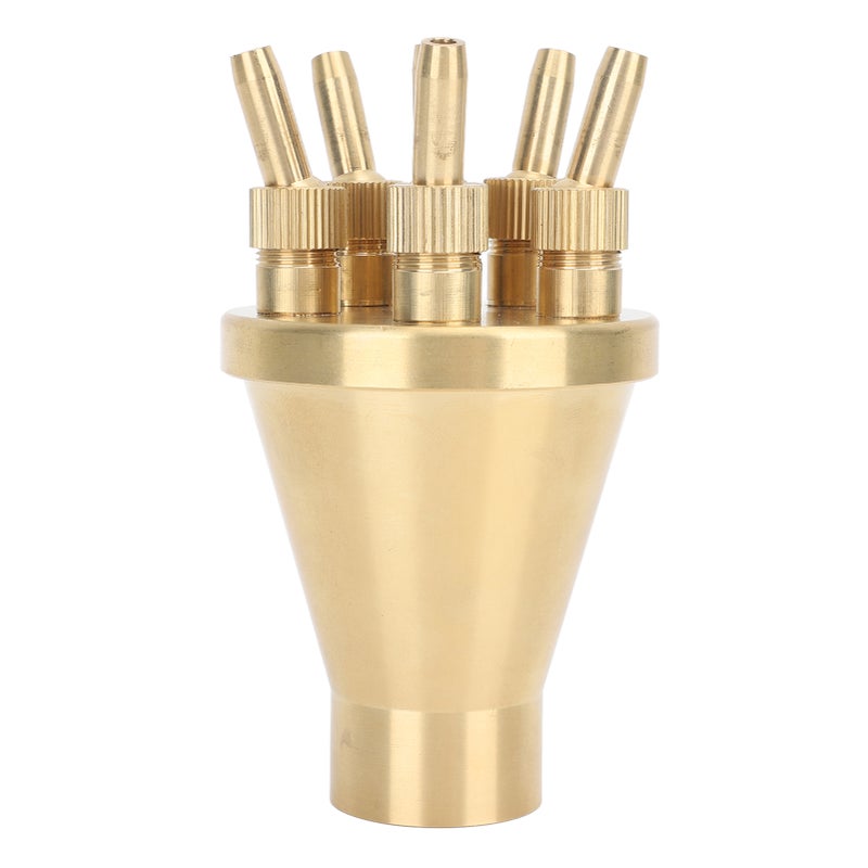 Copper Water Fountain Nozzle Direct Spraying Universal Adjust Pool Sprinkler Head for Garden G1 Inch - Image 1