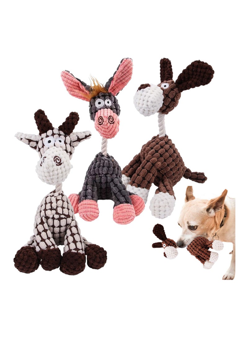 Excefore Robustplush - Immortal Squeaker Plush Toy For Dogs & Puppies, Antarcking Robust Plush Indestructible Toy, Durable Stuffed Animal Chew Toys with Squeakers, For Small Medium Dogs, Set of 3 - Image 1