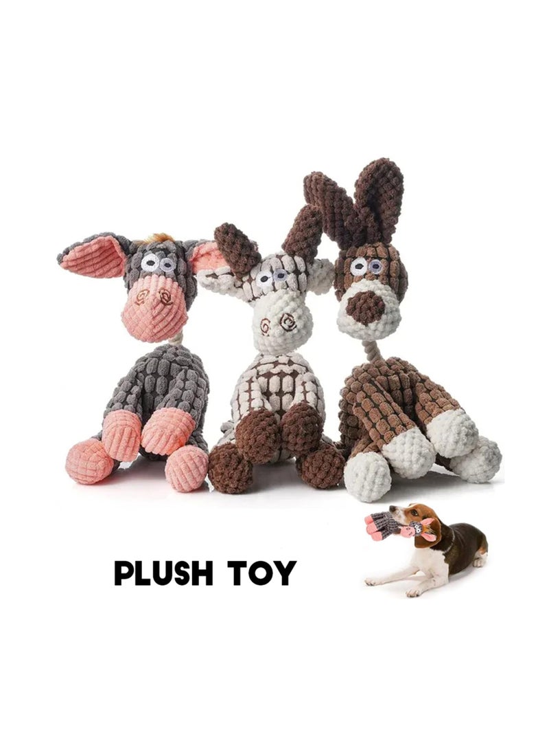 Excefore Robustplush - Immortal Squeaker Plush Toy For Dogs & Puppies, Antarcking Robust Plush Indestructible Toy, Durable Stuffed Animal Chew Toys with Squeakers, For Small Medium Dogs, Set of 3 - Image 5