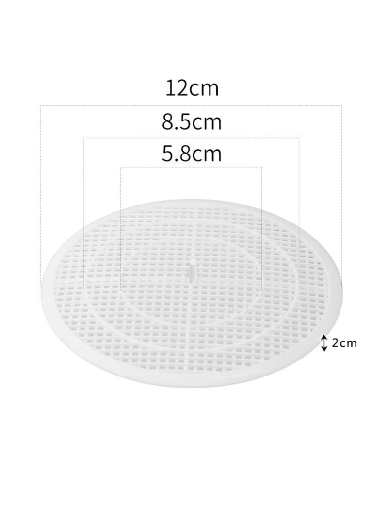 SOLARAE Shower Drain Hair Catcher, 4 Pcs Kitchen Sink Strainer, Hair Strainer Shower Mesh Sticker, Drain Grill Cover, Bath Hair Catcher, Strainer for Kitchen, Bathroom, Shower Tub - Image 5