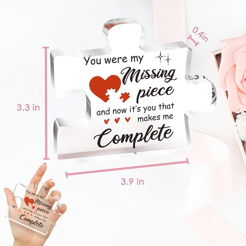 ilifemate Valentines Day Gifts for Her/Him  Gifts for Boyfriend Girlfriend - Acrylic Puzzle Piece Engraved Plaque Valentines Day Gifts  Birthday  Christmas  Anniversary  Valentines Day Gifts for Husband  Wife - Image 5