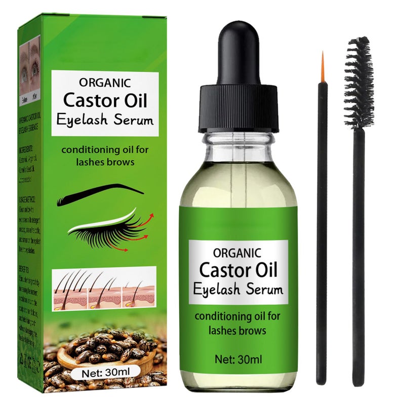 Rosarden Castor Oil for Eyelashes and Eyebrows Castor Oil Eyelash Serum Strengthen Eyelashes Longer and Thicker 100 Cold Pressed Organic Castor Oil Castor Oil for Hair Face Skin and Body Moisturizer