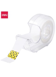 Deli Deli EA30011 Stick Up BOPP Invisible Tape with Dispenser, 18mm x 7.62m, Non-Toxic, Low Odor  - Image 1