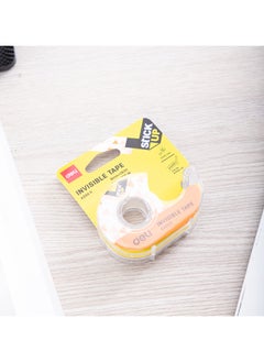 Deli Deli EA30011 Stick Up BOPP Invisible Tape with Dispenser, 18mm x 7.62m, Non-Toxic, Low Odor  - Image 2
