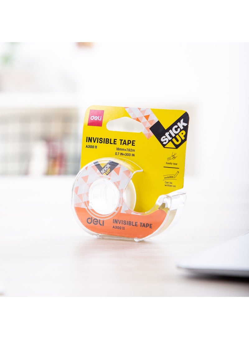 ديلي شريط ستيك أب الشفاف من نوع BOPP مع موزّع، 18 مم × 7.62 م، غير سام وقليل الرائحة. - Image 3