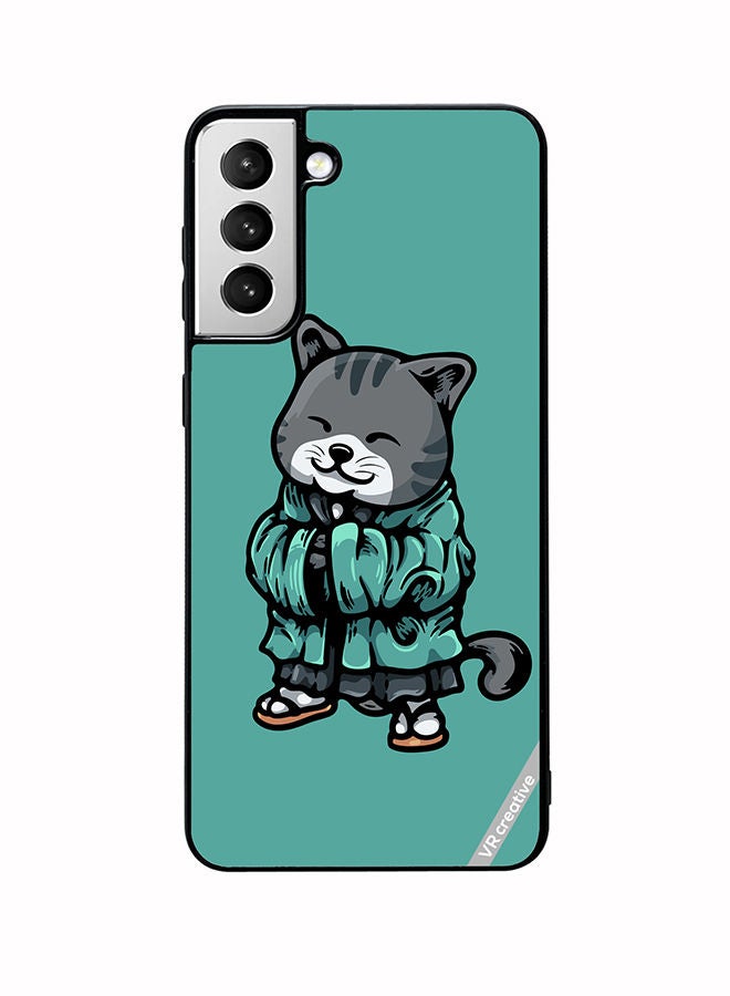 VR CREATIVE Protective Case Cover For Samsung Galaxy S22 Plus 5G Kimano Cat Design Multicolour - Image 1