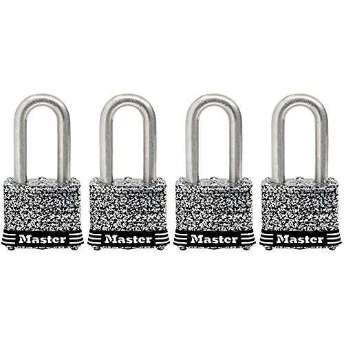 Master Lock 3SSQLF Stainless Steel Outdoor Padlock with Key, 4 Pack Keyed-Alike - Image 1