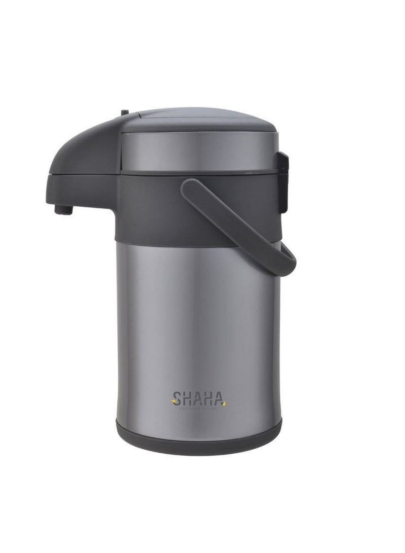 Shaha Pressure Thermos Air Pot 3 Liter Capacity Grey - Image 1
