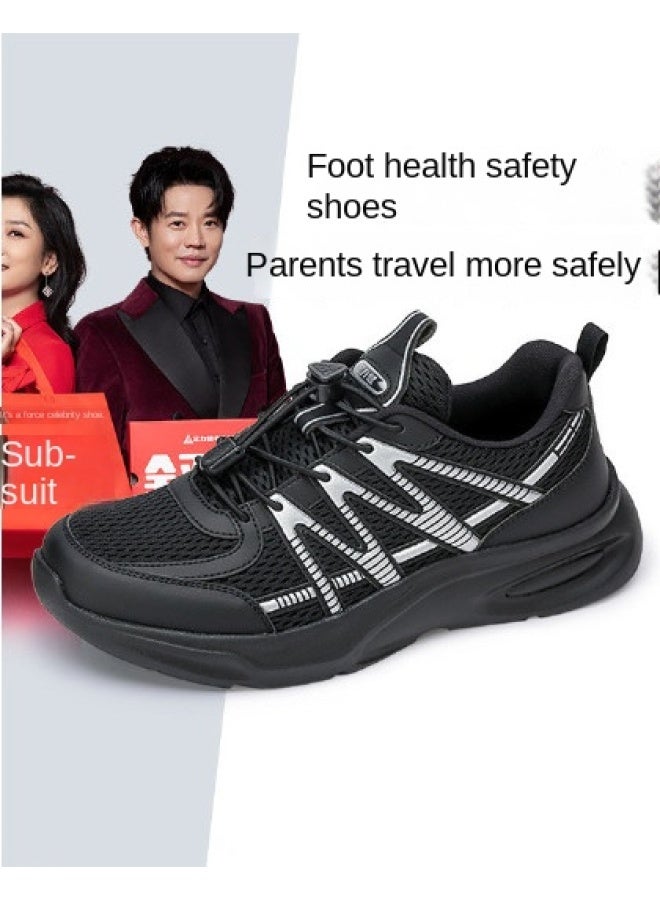 Foot Fitness Cushioned Breathable Safety Shoes】non-slip Outdoor Walking Sneakers For Men, Elderly Shoes, Dad Shoes - Image 1