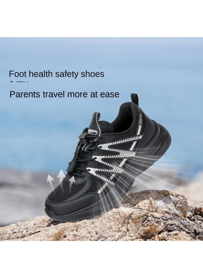 Foot Fitness Cushioned Breathable Safety Shoes】non-slip Outdoor Walking Sneakers For Men, Elderly Shoes, Dad Shoes - Image 3