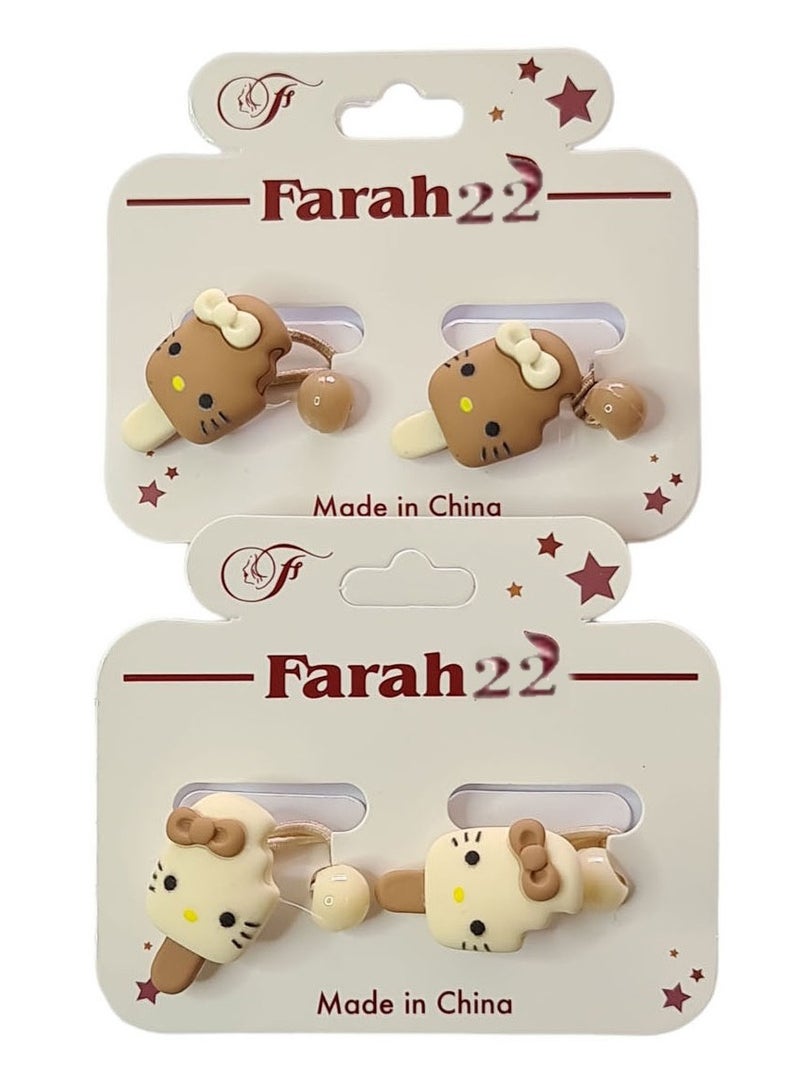 Farah22 24-Piece Cute Elastic Hair Ties Set For Girls Multicolour - Image 2