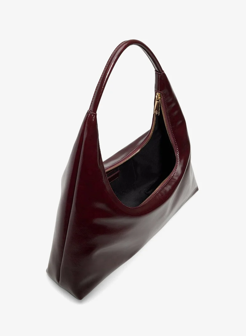 Call it Spring  DANII Glossy Zippered Hobo Bag for Women | Best Price UAE