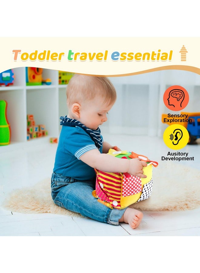 KAKIBLIN - Cubic Activity Learning Toy With Zippers, Latches, Buckles, Laces, Snaps, Buttons And More - Perfect For Toddlers At Home, On Airplanes, Cars Or Travel - Image 1