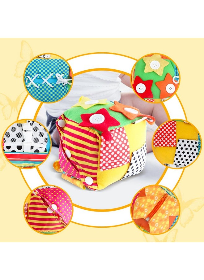KAKIBLIN - Cubic Activity Learning Toy With Zippers, Latches, Buckles, Laces, Snaps, Buttons And More - Perfect For Toddlers At Home, On Airplanes, Cars Or Travel - Image 1