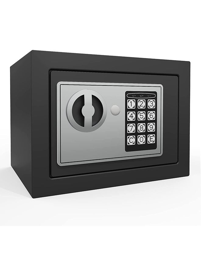 Generic Safe Box, Digital Electronic Security Keypad Mini Small Safes with Grey Safe and Lock Box for Home Office Travel Business Use, 0.236 Cubic Feet Black  - Image 1