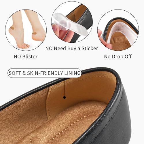 FUDYNMALC Loafers for Women Slip On Shoes: Casual Comfortable Penny Loafers Ladies Dressy Walking Flats for Business Work Office, Black PU, Size 8 - Image 4