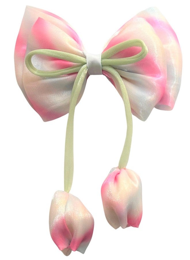 Luxelocks Pack of 2 pcs Floral Hair Bow with Hanging Tulips, Cute hair accessories for women & girls - Image 5