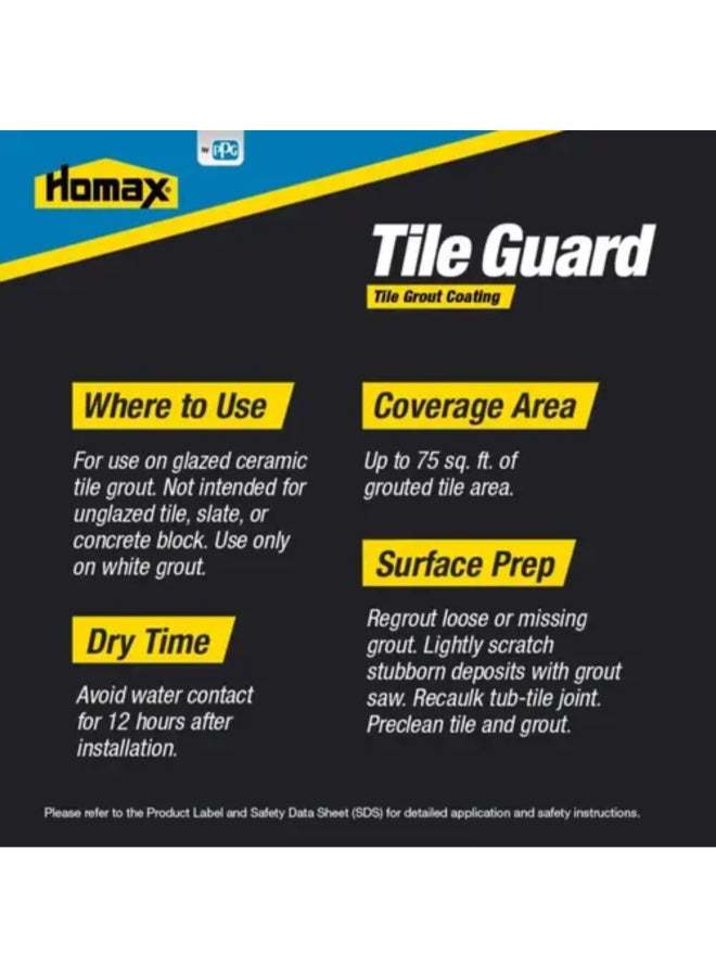 Homax Tile Guard Interior/Exterior Low Odor Water Based Silicone Grout Sealer 472 ml 5017686 - Image 3