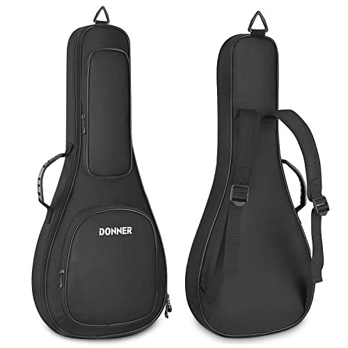 Donner 28 Inch Mandolin Case, 0.5 Inch Padded Sponge 600D Thick Ripstop Waterproof Nylon Soft Gig Bag with Two-Way Sturdy Metal Zippers and Back Hanger Loop, Fit A & F Style Mandolin - Image 1
