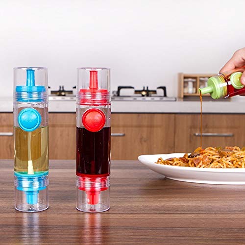 Black Olive Plastic Oil Bottle With Spray & Pourer Push Button Control - Transparent & Leak-Proof Oil Pourer With Inner Tube - Easy Flow Kitchen Oil, Vinegar, Sauce Dispenser For Home & Restaurant Use - Image 2