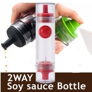 Black Olive Plastic Oil Bottle With Spray & Pourer Push Button Control - Transparent & Leak-Proof Oil Pourer With Inner Tube - Easy Flow Kitchen Oil, Vinegar, Sauce Dispenser For Home & Restaurant Use - Image 4