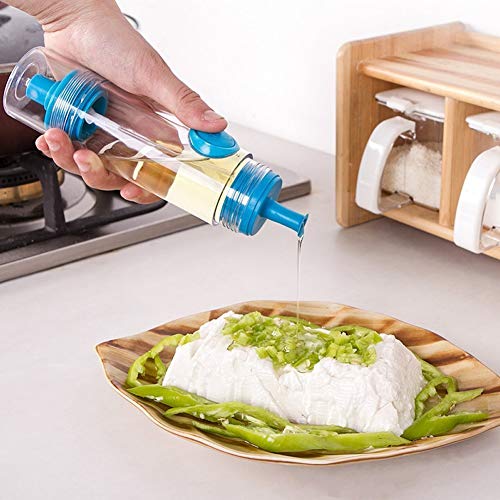 Black Olive Plastic Oil Bottle With Spray & Pourer Push Button Control - Transparent & Leak-Proof Oil Pourer With Inner Tube - Easy Flow Kitchen Oil, Vinegar, Sauce Dispenser For Home & Restaurant Use - Image 3