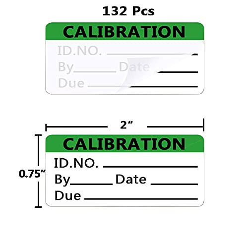 Besttile Calibration Stickers,Green Black Word Calibration Labels, Self Laminating Protects Your Writing from Smearing,Tampering and Abrasion,Perfect for NIST, ISO Calibrate Equipment-132 Labels/Pack - Image 3
