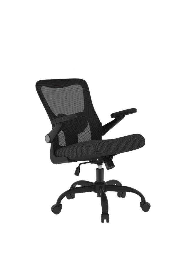 Flexispot Ergonomic Office Chairs Mesh Computer Desk Chair with 4D Flip-up Armrests 2D Lumbar Support Comfy High Back Rolling Task Chair with Swivel Wheels, Black - Image 4