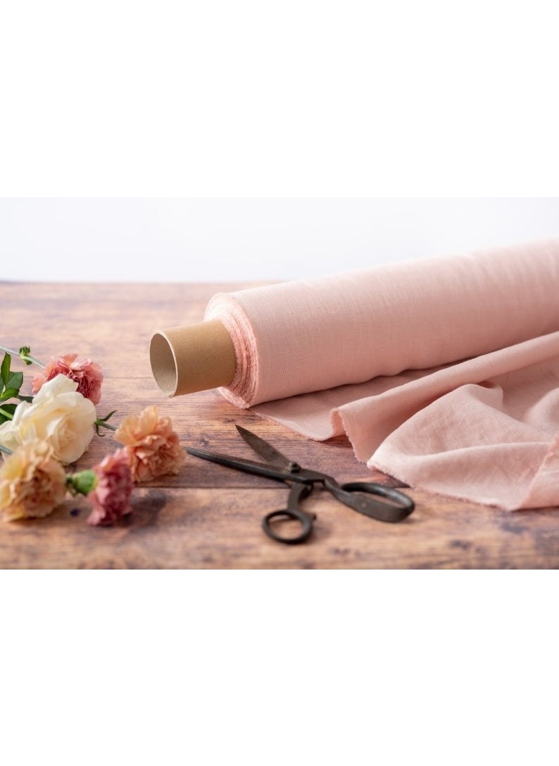 JewelOnPalette 100%Cotton Fabric, 45" Wide Soft Material for Cut by The Yard for Dress, Blouse, Shirt, Craft and Embroidery  - Light Pink  - Image 1
