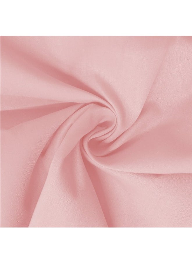 JewelOnPalette 100%Cotton Fabric, 45" Wide Soft Material for Cut by The Yard for Dress, Blouse, Shirt, Craft and Embroidery  - Light Pink  - Image 2
