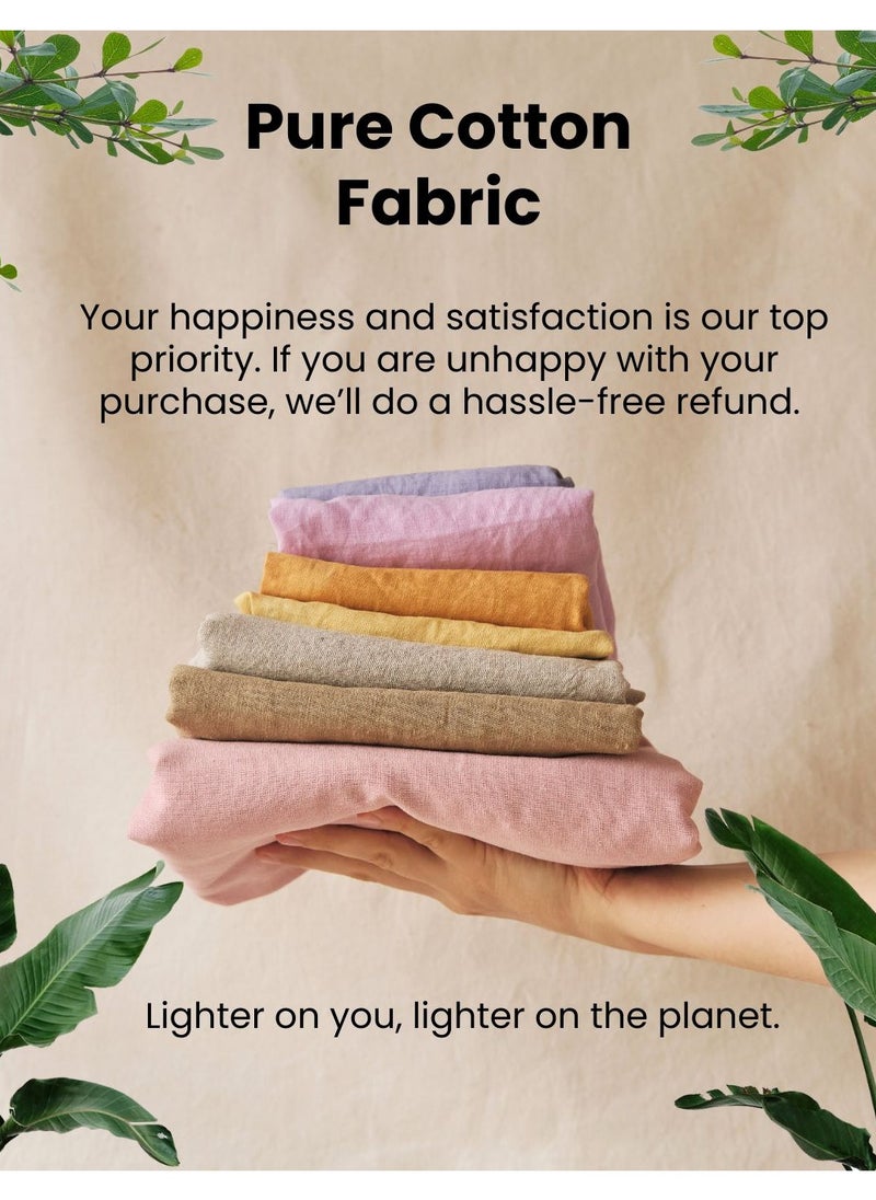 JewelOnPalette 100%Cotton Fabric, 45" Wide Soft Material for Cut by The Yard for Dress, Blouse, Shirt, Craft and Embroidery  - Light Pink  - Image 3