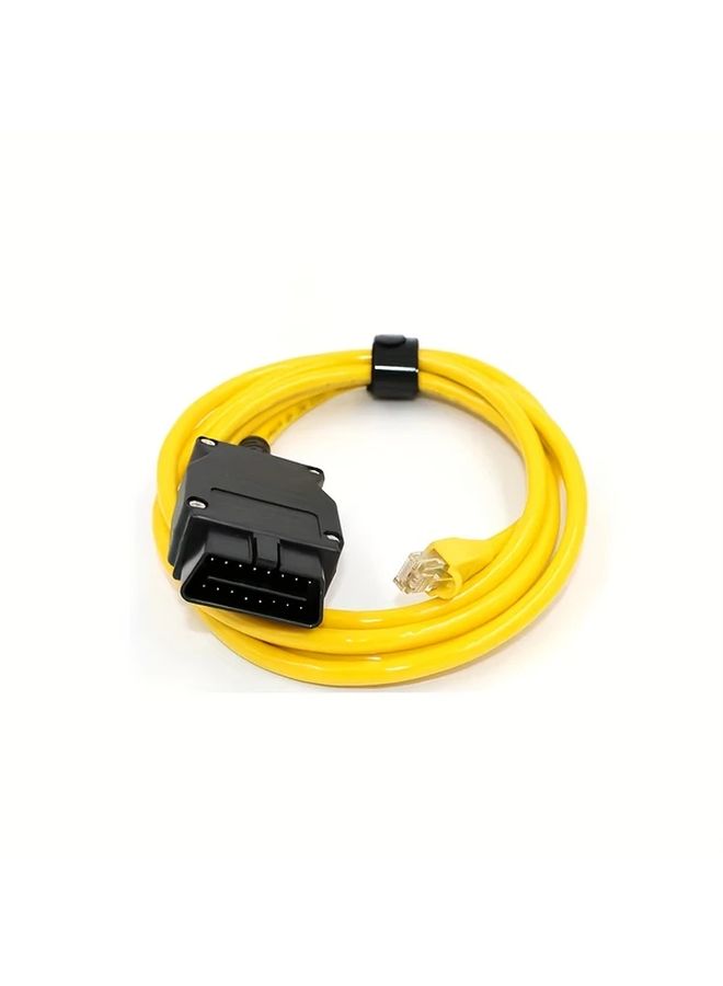 Without CD OBD2 Interface Cable For Vehicle Diagnostics Yellow Black 36V Or Less - Image 3