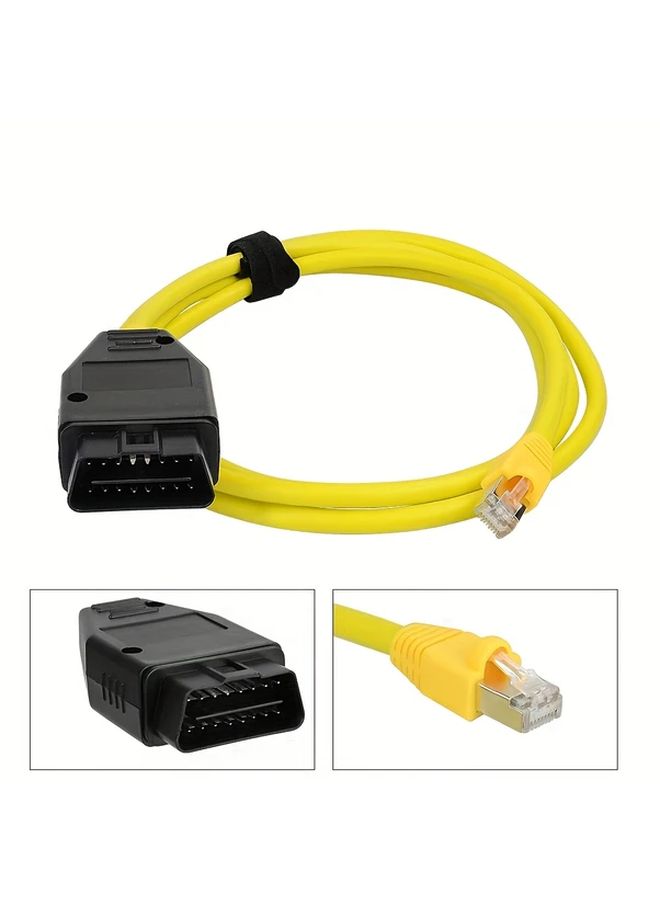 Without CD OBD2 Interface Cable For Vehicle Diagnostics Yellow Black 36V Or Less - Image 5