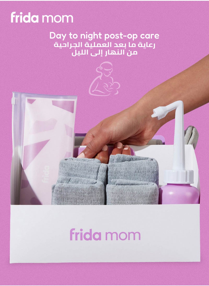 frida mom - C-Section Recovery Kit | Postpartum Essentials for Healing & Comfort | Includes Abdominal Binder, Peri Bottle, Disposable Underwear, Shower Wipes & Scar Patches - Image 1
