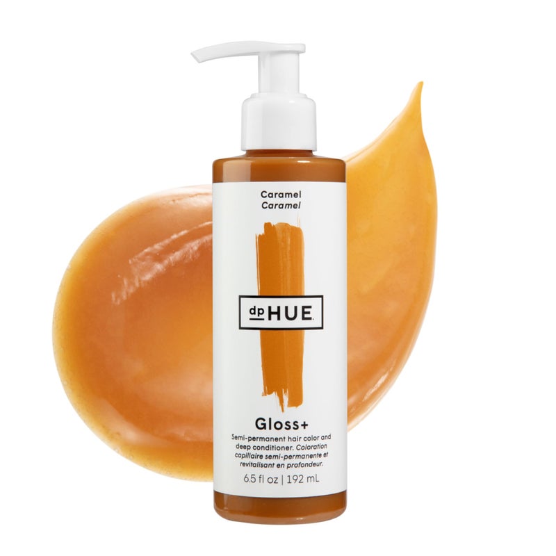dpHUE Gloss+, Caramel - Conditioning Semi-Permanent Gloss - For Dark Blonde & Light Brown Hair with Golden Tones - Lasts Up to 8 Washes - Vegan, Leaping Bunny Certified - 6.5 oz (8-12 Applications) - Image 1