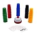 KRISMYA Quick Cups Games for KidsClassic Cup Game for ParentChild Interactive Stacking Cups Game with 24 Picture Cards 30 Cups 6 Sets of 5 Colors Each Bell Instructions - Image 2