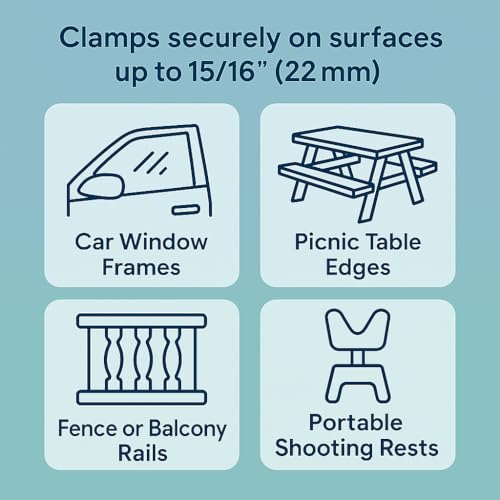 Barska Car Window Mount – Stable Clamp for Spotting Scopes and Binoculars – Portable Tripod Adapter for Birdwatching, Wildlife Viewing, and Outdoor Use - Image 3