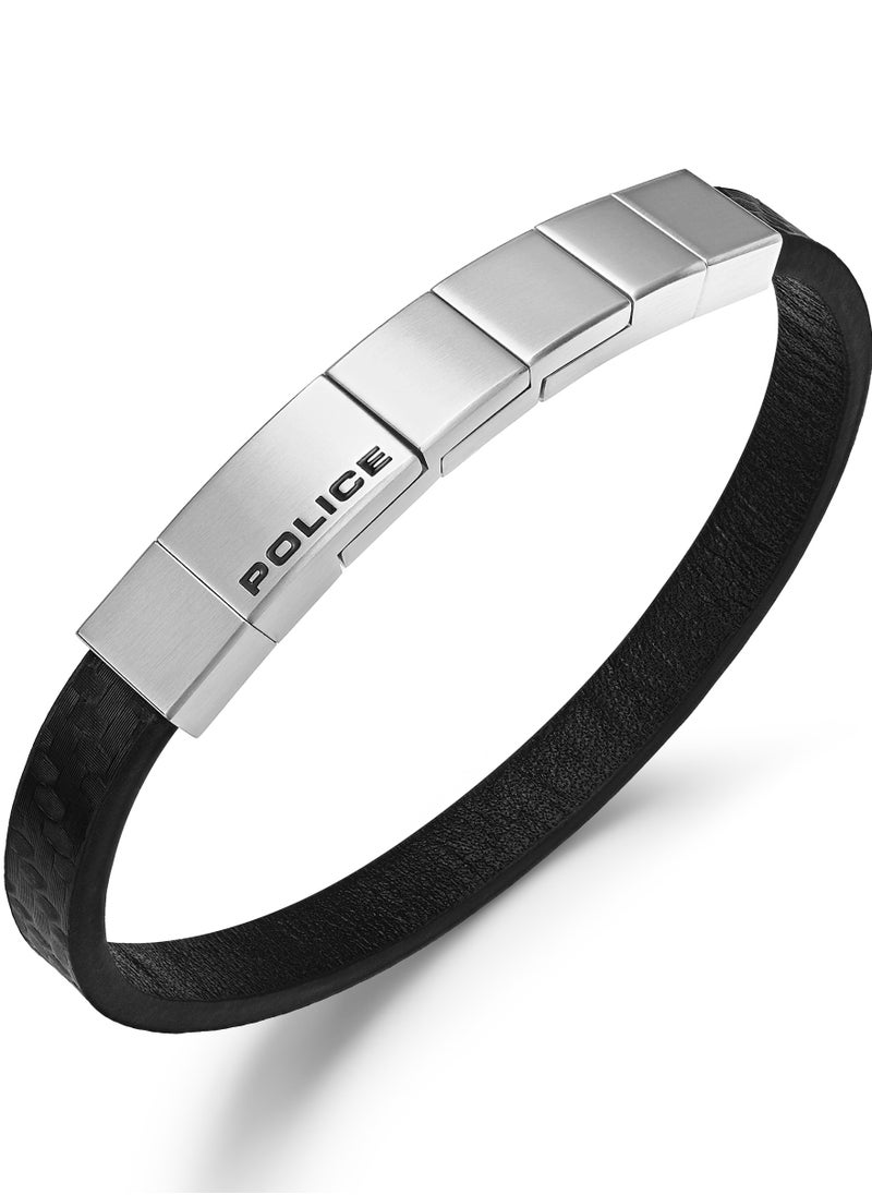 Police Rotator Black Leather Stainless Steel Gents Bracelet - pzsku/Z9781D0907210928118B5Z/45/_/1725532930/3d103bda-f9a2-4c94-a348-9da97b8ac126