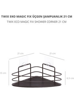 Ocean Home Twix Black Eco Magic Fix Triangle Shampoo Holder - 21 cm - pzsku/Z9781D8D330AAD8E15A6CZ/45/_/1728062091/dbfb2131-2bed-43f3-a10a-2951880bc4ce