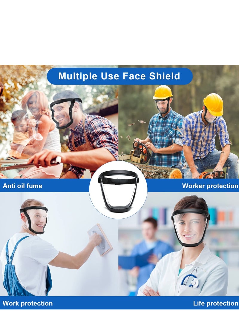 Generic - Full Face Super Protective Shields Cycling Face Shield with Clear Spray Splash Proof Full Face Protective Protect Eyes/ Nose/ Mouth/ Anti-splash and Anti-sand Headgear - Image 1