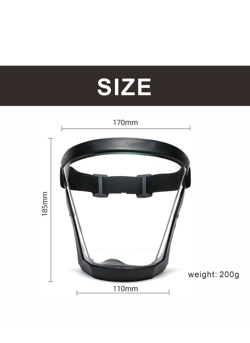 Generic - Full Face Super Protective Shields Cycling Face Shield with Clear Spray Splash Proof Full Face Protective Protect Eyes/ Nose/ Mouth/ Anti-splash and Anti-sand Headgear - Image 1