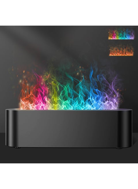 Colorful Flame Fire Diffuser Humidifier, 7 Colors Changing Oil Diffuser, Ultra-Quiet Aroma Essential Oils Aromatherapy Diffusers for Large Room, Bedroom, Office(Timeable, Waterless Auto off-150ml)