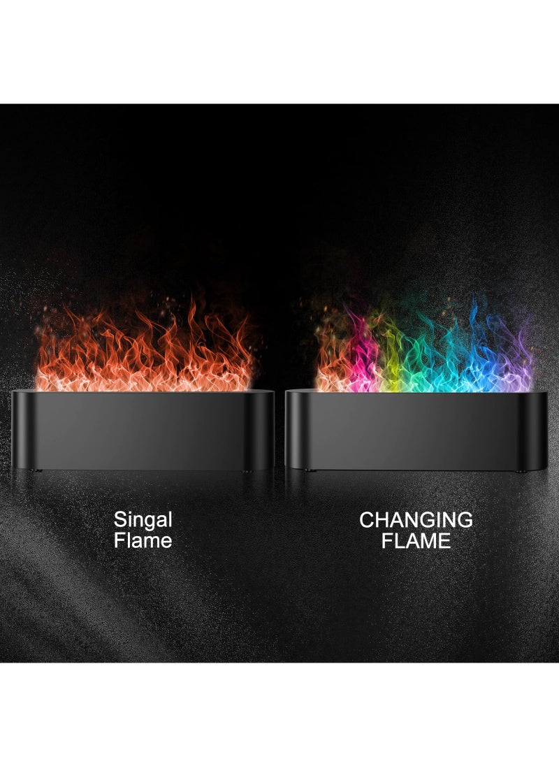 Generic - Colorful Flame Fire Diffuser Humidifier, 7 Colors Changing Oil Diffuser, Ultra-Quiet Aroma Essential Oils Aromatherapy Diffusers for Large Room, Bedroom, Office(Timeable, Waterless Auto off-150ml) - Image 1