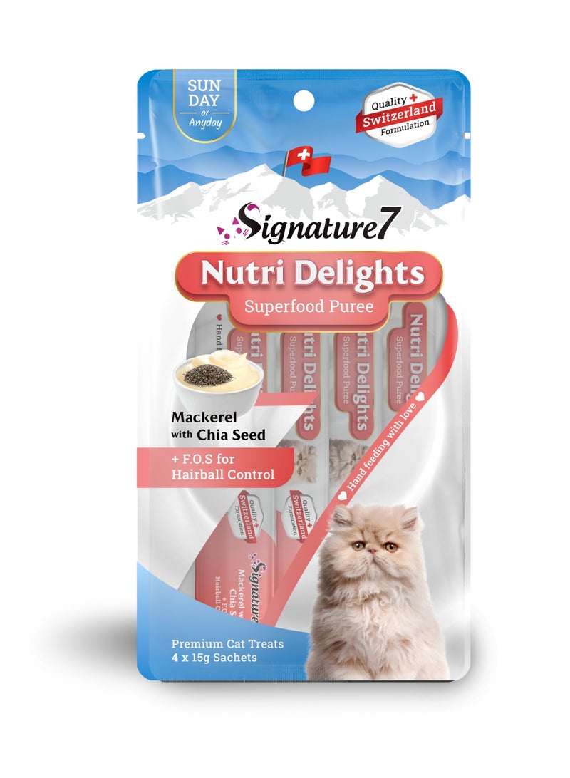 Signature7 S7 Nutri Delights Mackerel with Chia Seeds (Thursday) puree, 60g